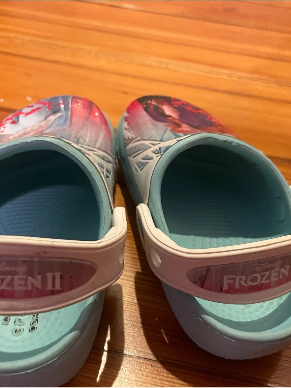 CROCS Kids Frozen II Light Blue, White & Pink Water Clogs